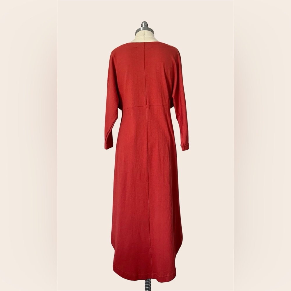 Free People Beach NWT Boho Lace-Up Midi Dress Terracotta Rust Cotton Size Small - Picture 4 of 12